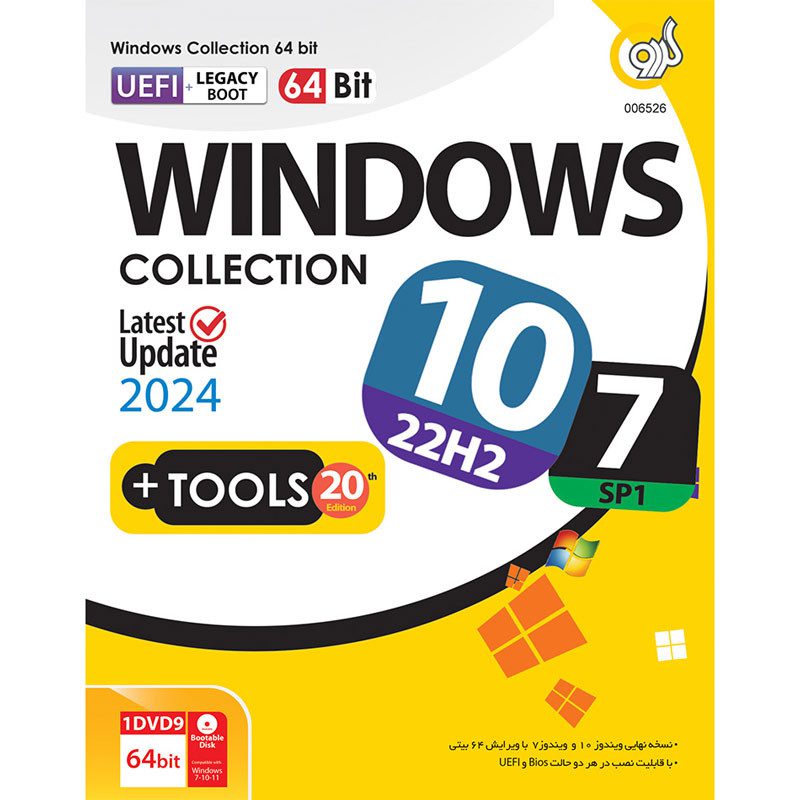 GERDOO WINDOWS COLLECTION (WIN10 & WIN7) LATEST UPDATE 2024 + TOOLS 20TH EDITION 1DVD9