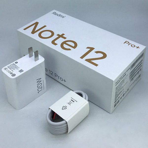 شارژر دیواری فست شارژ Xiaomi Redmi Note 12 Pro Plus MDY-14-ED GaN 6A QC3.0 PD 120W سرجعبه + کابل تایپ سی و جعبه گوشی