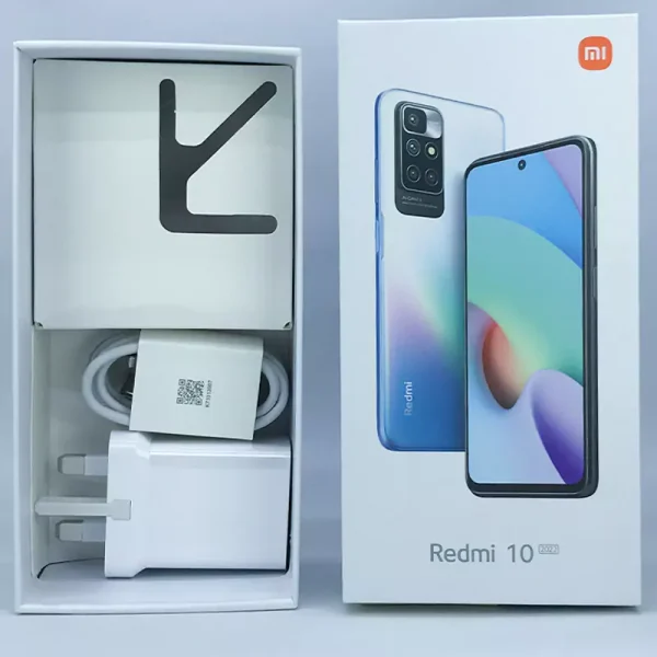 شارژر دیواری فست شارژ Xiaomi Redmi 10 2022 3A QC3 22.5W سرجعبه + کابل Type-C و جعبه گوشی