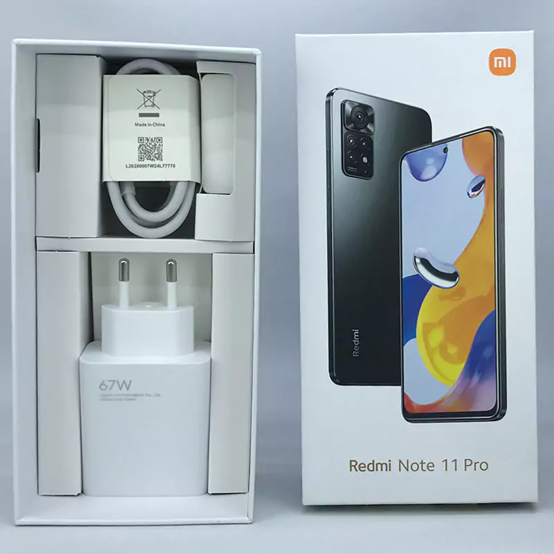 شارژر Xiaomi Redmi Note 11 Pro 67W + کابل تایپ سی و جعبه