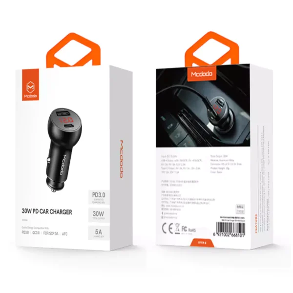 شارژر فندکی فست شارژ Mcdodo CC-6810 QC3 5A