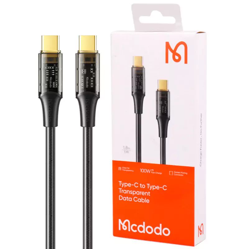 کابل تبدیل فست شارژ Mcdodo CA-2112 Type-C to Type-C 5A PD 100W 1.8m