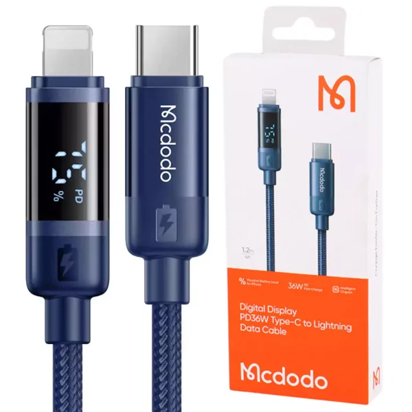 کابل تبدیل فست شارژ Mcdodo CA-521 Type-C To Lightning 3A PD 36W 1.2m