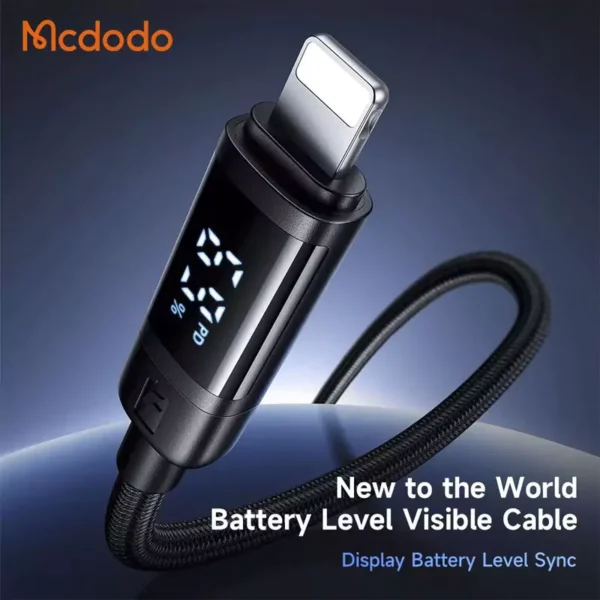 کابل تبدیل فست شارژ Mcdodo CA-521 Type-C To Lightning 3A PD 36W 1.2m