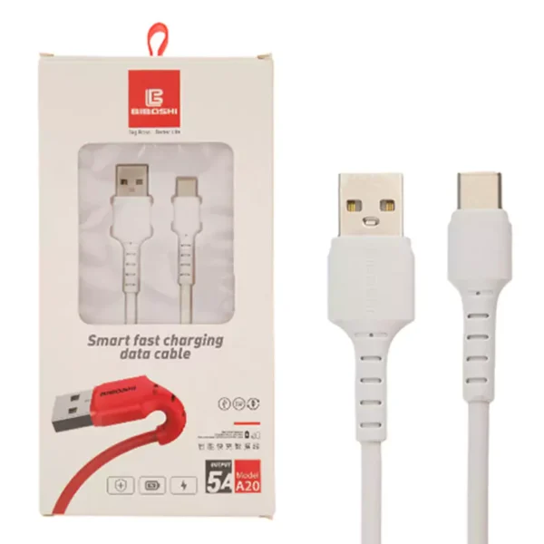 کابل تبدیل USB به USB-C بیبوشی مدل A20 طول 1 متر