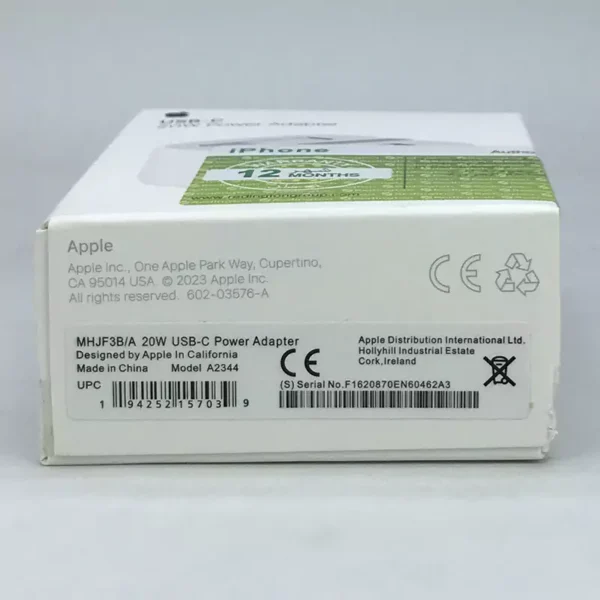 کلگی شارژ ۲۰ وات آیفون فست شارژ iPhone 20W Type-C A2344