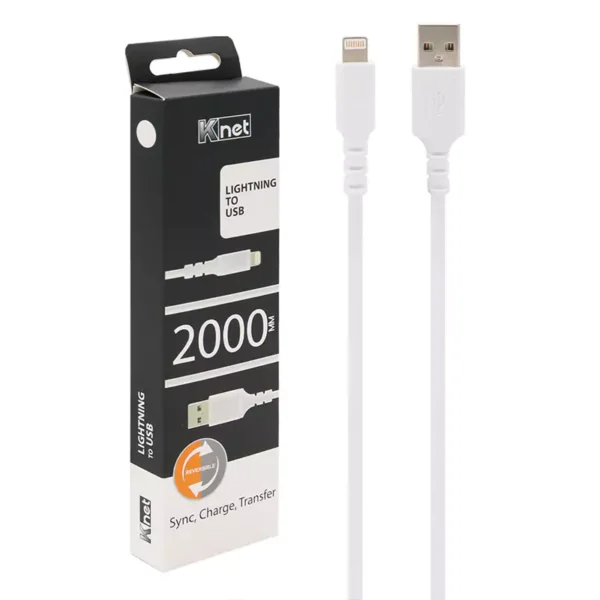 کابل آیفونی فست شارژ K-net K-UC562 2m