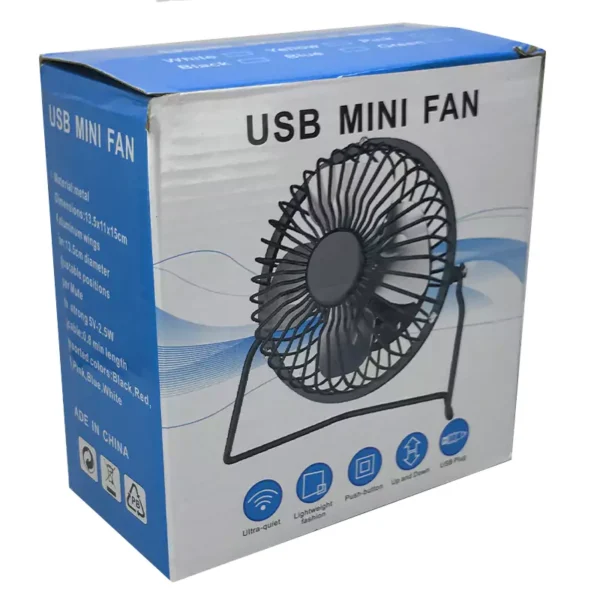 پنکه رومیزی usb mini fan فلزی