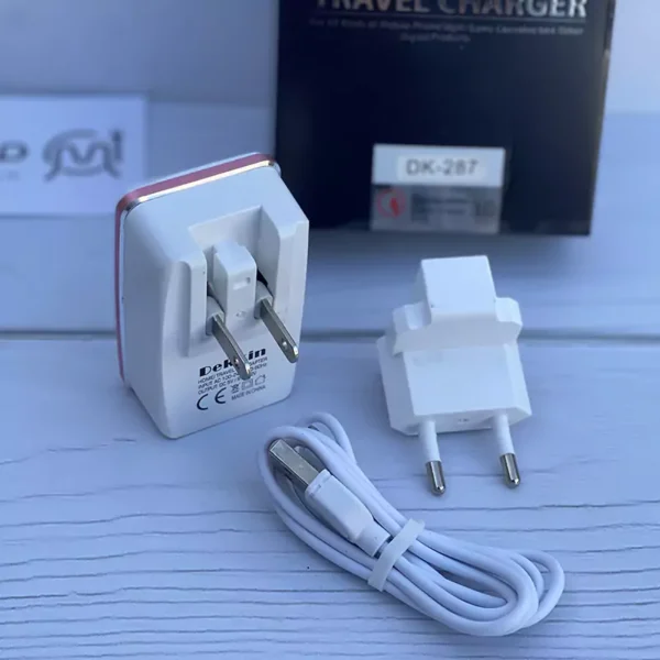 شارژر دیواری دکین مدل DK-287 به همراه کابل تبدیل microUSB