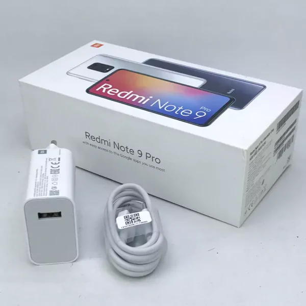 شارژر دیواری فست شارژ Xiaomi Redmi Note 9 Pro 3A 33W + کابل تایپ سی و جعبه گوشی