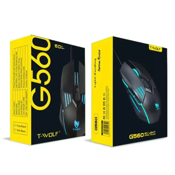 موس سیم دار گیمینگ T-Wolf مدل G560