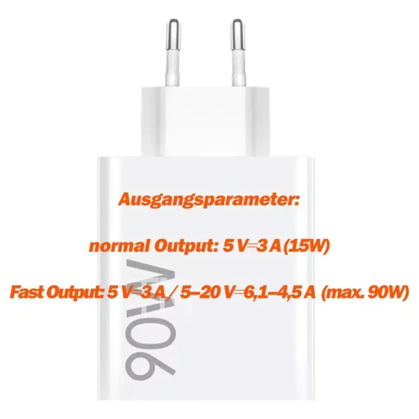 شارژر اصلی سرکارتنی 90 وات توربو شارژ MDY-15-EK شیائومی