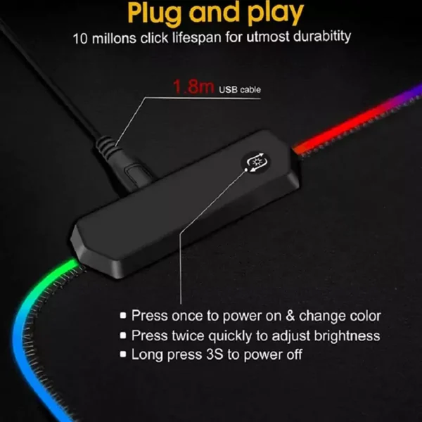 پد موس گیمینگ RGB مدل RGB-01
