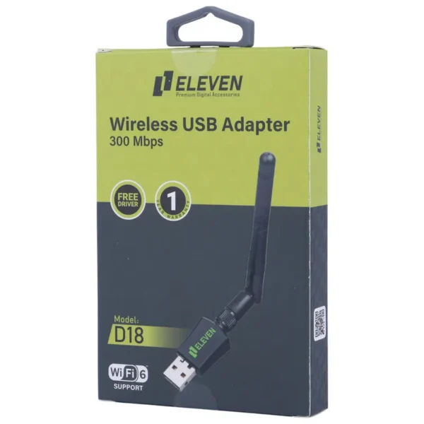 کارت شبکه بی سیم آنتن دار Eleven D18 300Mbps