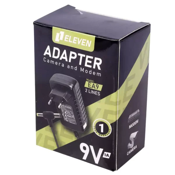 آداپتور برق ایلون Eleven EA9 9V 1A دو سر